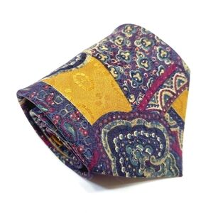 Mark Shale Necktie Multicolor Paisley Pattern Men's Silk Neck Tie 58x3.75"